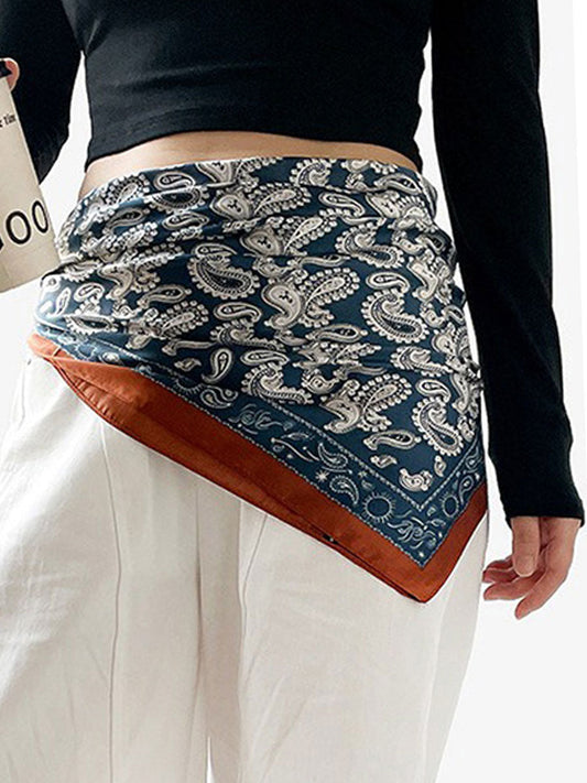 BXL Paisley Satin Scarf Vintage Bohemian Neck Accessory 35in