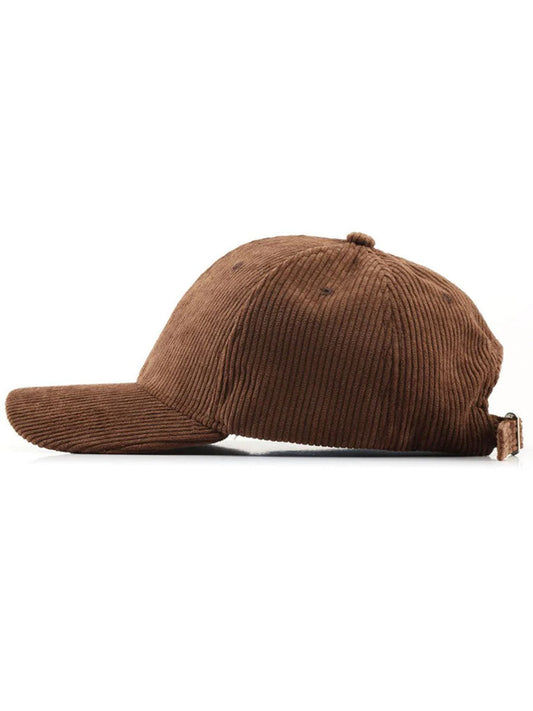 Vintage Style Corduroy Baseball Cap for Casual Warmth and Comfort