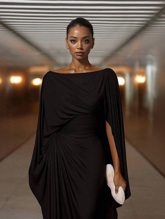 SÉRAPHINE Pleated Maxi Dress