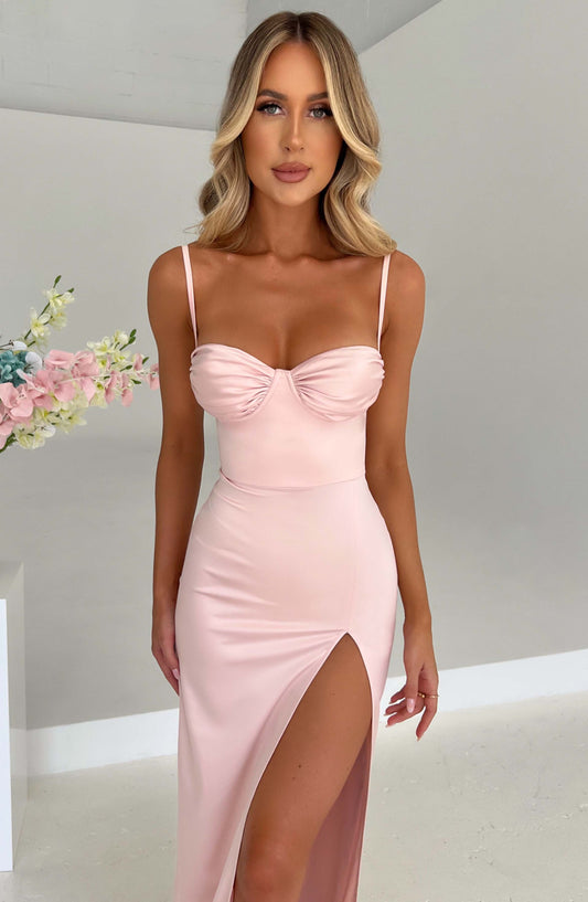 Amelièr Vorè  | Clara Maxi Dress Heavy Ruched Blush