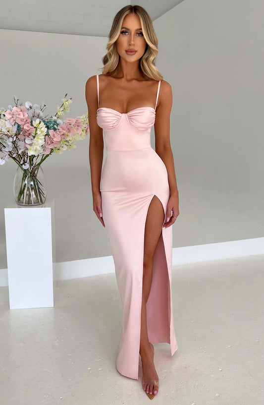 Amelièr Vorè  | Clara Maxi Dress Heavy Ruched Blush