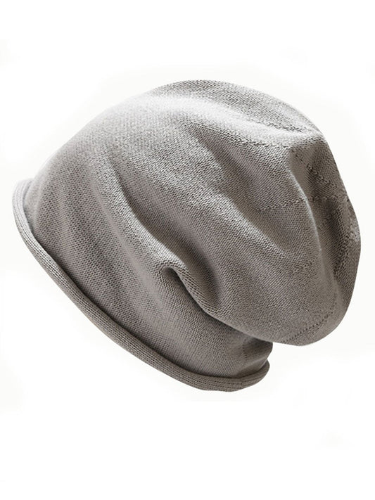 Oyrosy Women's Loose Retro Knitted Hat - Soft Winter Beanie Cap