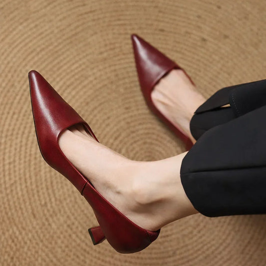Loria Genuine Leather Heels